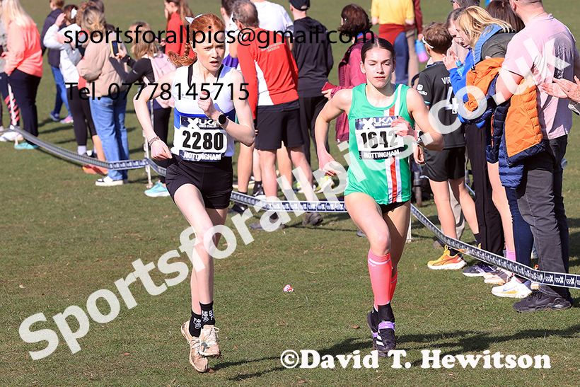 Womens under-17s 2025 UK CAU Inter Counties Cross Country Champs., Wollaton Park, Nottingham. Photo: David T. Hewitson/Sports for All Pics